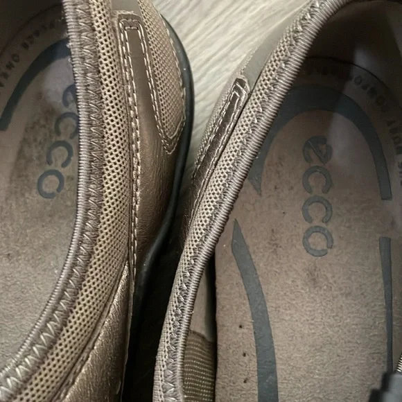 Ecco Metallic Toggle Bluma Drawstring Sneakers Flats Minimalist Slip On Shoes 42 - Picture 4 of 6